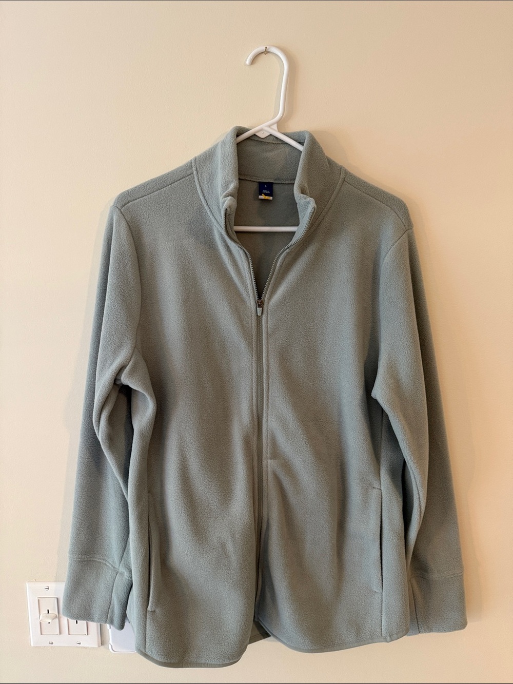 Light Sage Full-Zip Fleece Jacket